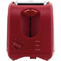 Torradeira Philco French Toast Inox Vermelho 900W