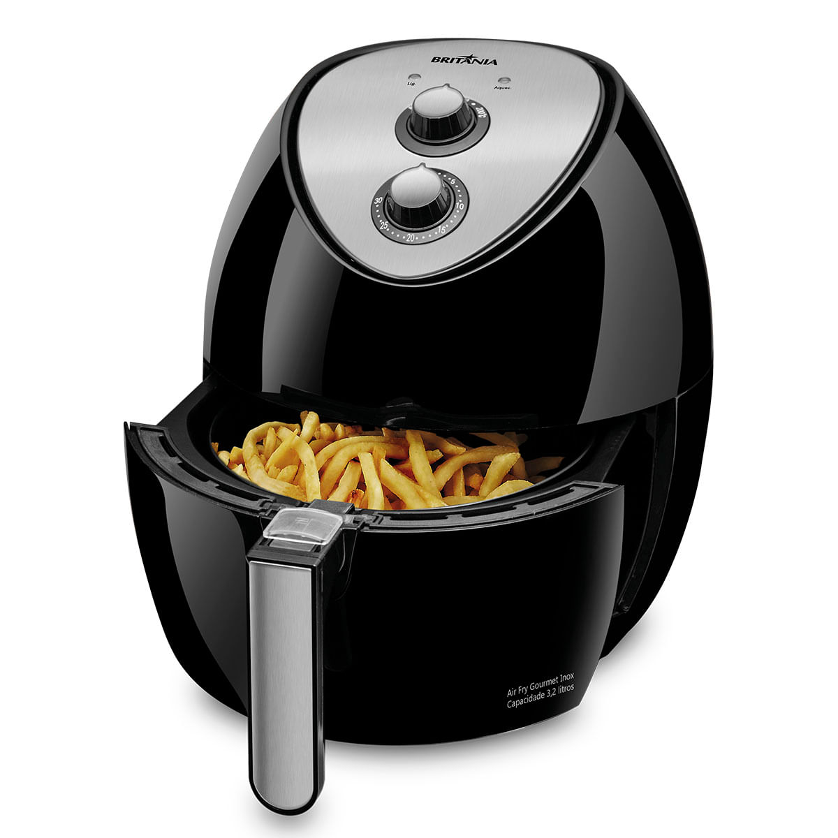 Fritadeira Air Fryer Britânia BFR09P Inox 3,2L 1400W - Loja Oficial Britânia  - Eletrodomésticos e Utensílios para Casa