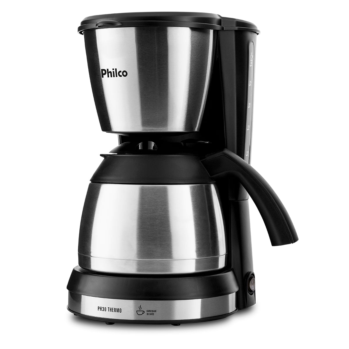 Cafeteira Elétrica Philco PH30 Temp 1,5L Preto e Aço Escovado