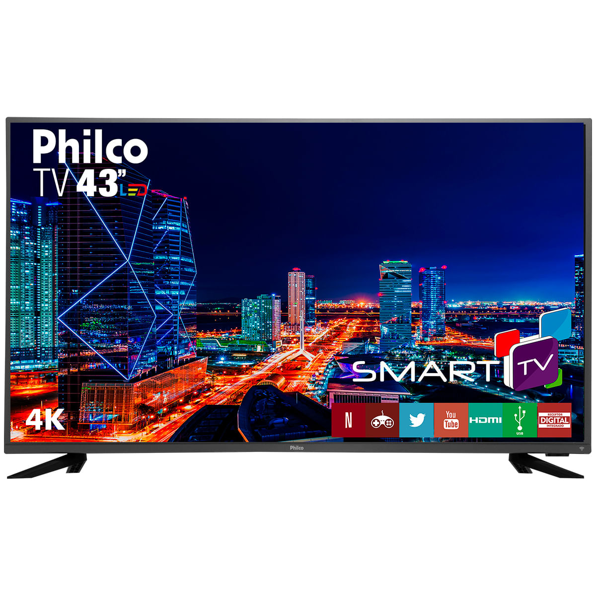 Smart TV LED 43 Philco 4K HDR PTV43G7ER2CPBL 4 HDMI com o Melhor