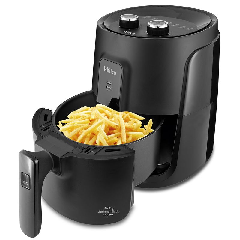 Fritadeira-Philco-Air-Fry-Gourmet-Black-PFR15P-4L-1500W