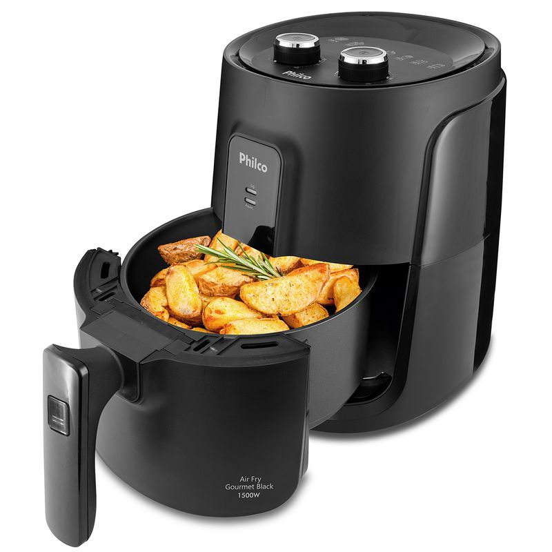 Fritadeira-Philco-Air-Fry-Gourmet-Black-PFR15P-4L-1500W