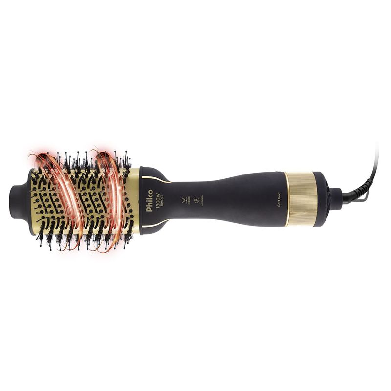 ESCOVA-SECADORA-PURE-HAIRBRUSH-PHILCO-PES15-SOFT-GOLD-BIVOLT-55403038