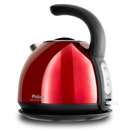 Chaleira Elétrica Philco 1,7L Classic Inox Red - Outlet