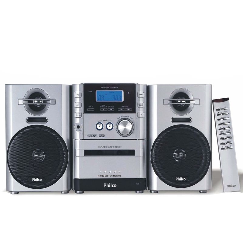 Micro-System-Philco-MSP200-CD-Radio-e-Toca-Fitas-Controle-Remoto