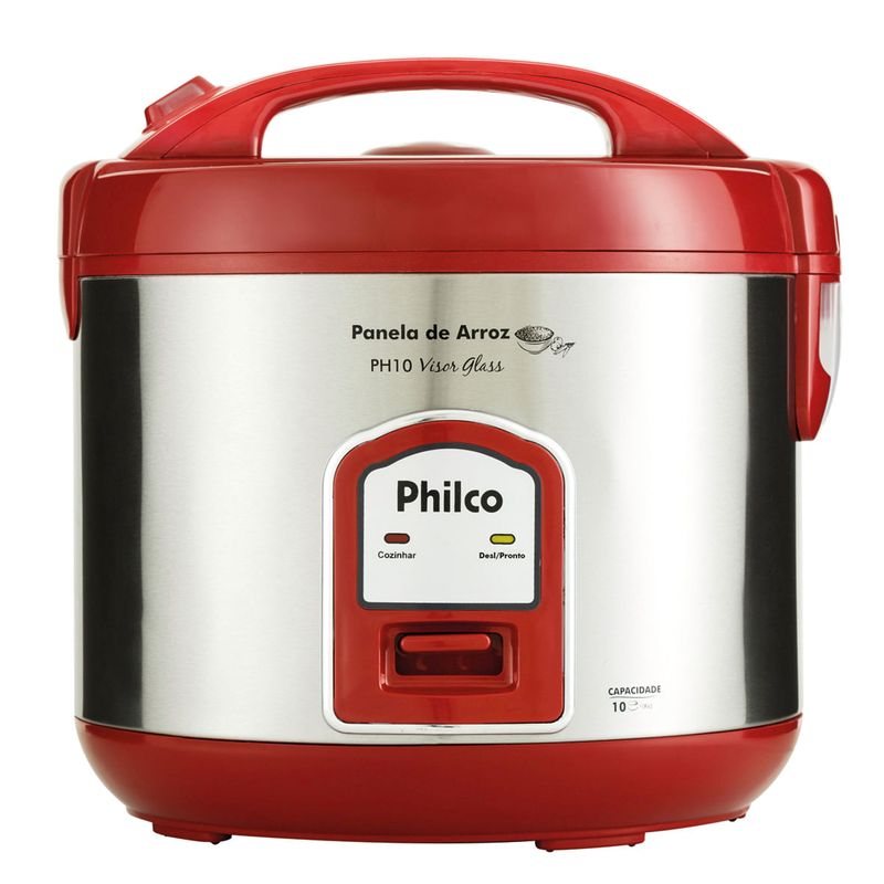 Panela-de-Arroz-PH10-Visor-Glass-Vermelha-Philco