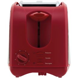 Torradeira Philco French Toast Inox Vermelho 900W - Outlet