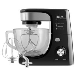 Batedeira Planetária Philco PHP500P Turbo Glass Preta 700W - Outlet