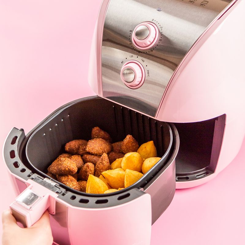 Air Fryer Rosa Britânia 5L 1500W Antiaderente BFR40RS Loja Oficial
