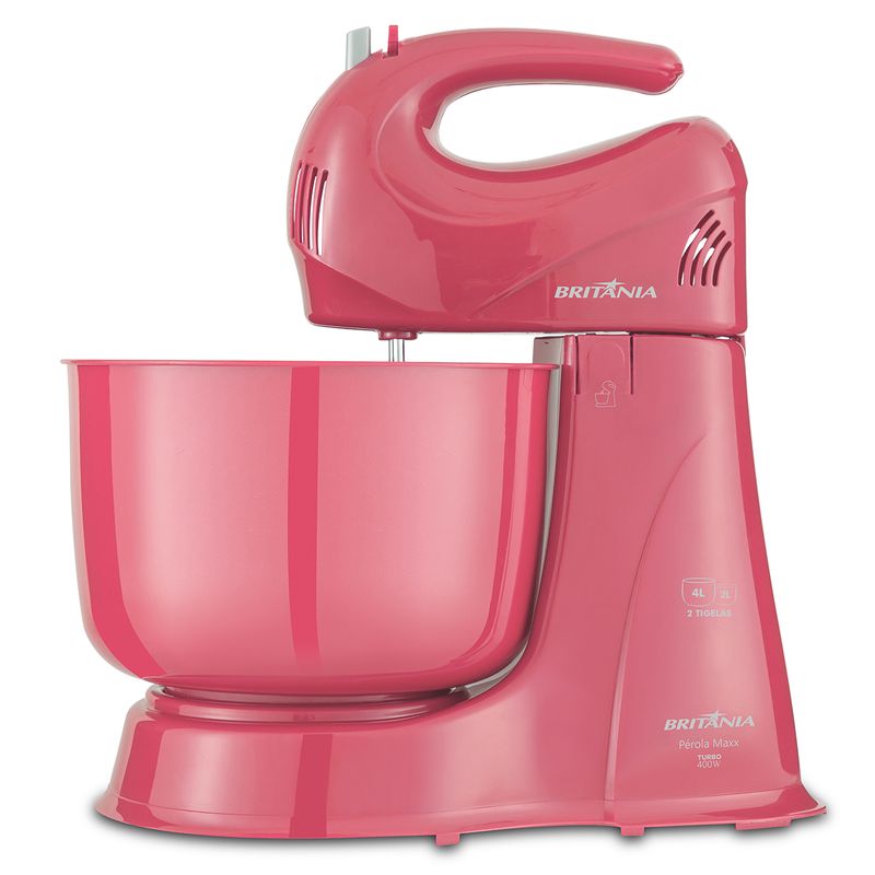 Batedeira-Britania-Perola-Maxx-2-Tigelas-Portatil-400W-Rosa