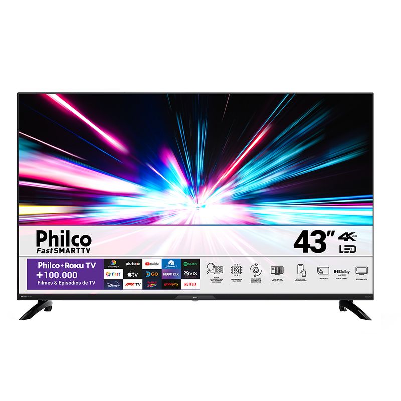 Smart-TV-43”-Philco-4K-PTV43G7ER2CPBL-Roku-