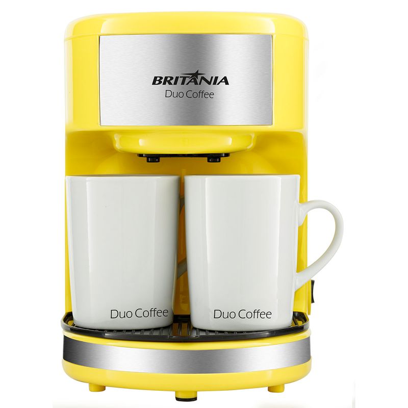 Cafeteira-Duo-Coffee-2-Xicaras-Amarela-Britania