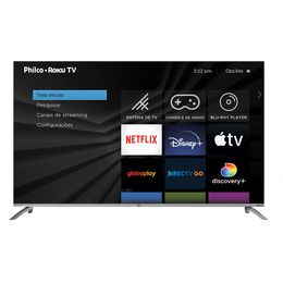 Smart TV 58" Philco LED 4K Roku Dolby Audio PTV58G7UR2CSBL