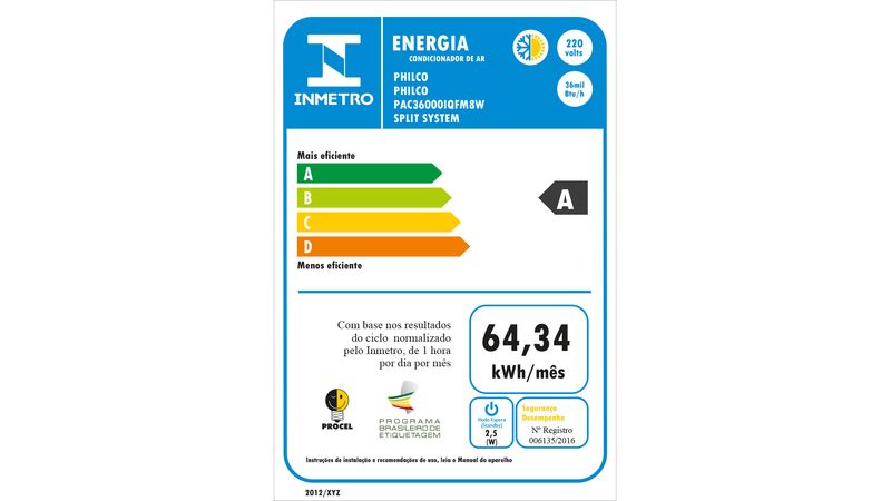 Ar-Condicionado Split Hi Wall Philco 36000 BTUs Quente/Frio Inverter  PAC36000IQFM8W com o Melhor Preço é no Zoom