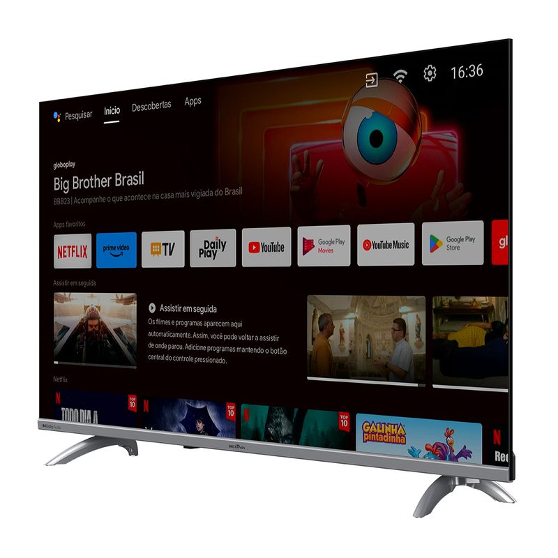 Smart-TV-40”-Britania-Led-BTV40E3AAGSSGBLF-Android-TV