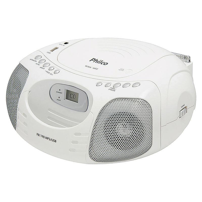 Boombox-Philco-PB119B-Branco-Reproduz-CD-|-CD-R-RW-MP3-WMA---Saldao