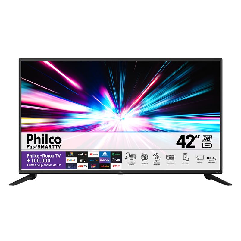 Smart-TV-42”-Philco-Led-PTV42G52RCF-Roku-TV-Dolby-Audio