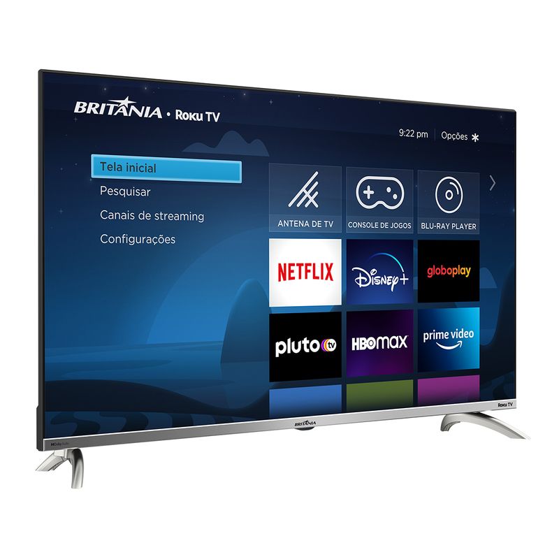 Smart-TV-40”-Britania-BTV40G7PR2CSBLF-Roku-TV-LED-Dolby-Audio