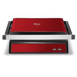 Grill e Sanduicheira Philco PGR28VI Inox Red 2 em 1 1250W - Outlet