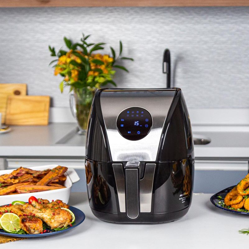 Fritadeira-Air-Fryer-Britania-BFR41PI-Digital-Inox-1500W