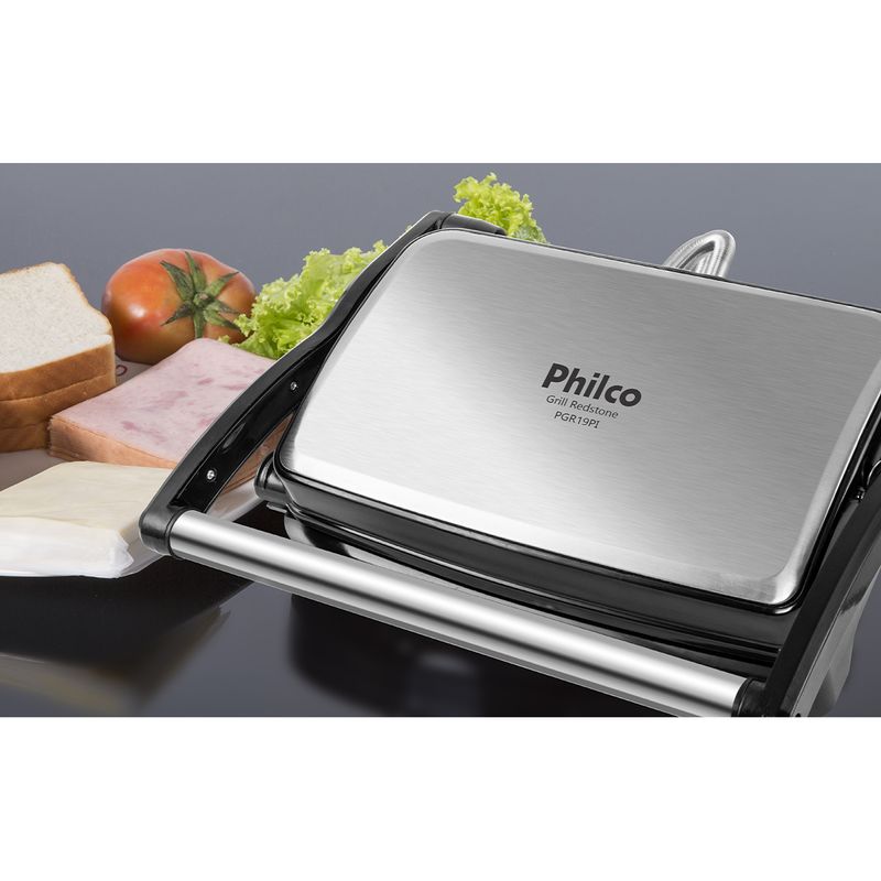 Grill-Philco-PGR19PI-Inox-Antiaderente-Redstone