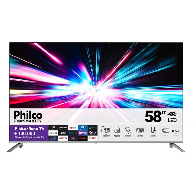 Smart-TV-58”-Philco-4K-PTV58G7UR2CSBL-Roku-Led-Dolby-Audio---Saldao