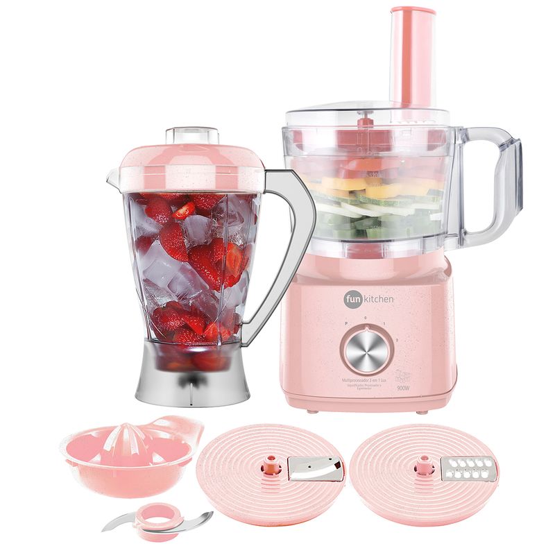 Multiprocessador-Fun-Kitchen-Lux-3-em-1-Rosa-900W