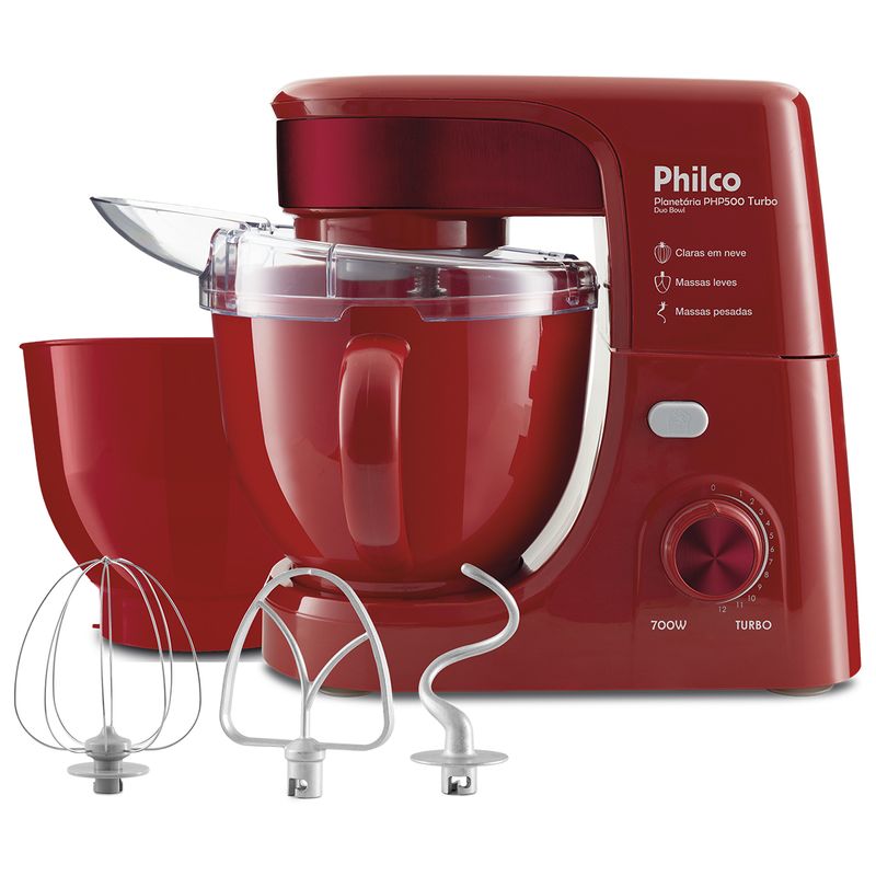 Batedeira-Planetaria-Philco-PHP500V-Vermelha-Turbo-500W---Outlet