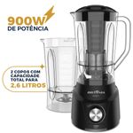 Liquidificador-Britania-BLQE01-2-copos-26L-900W---Outlet