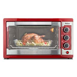 Forno Elétrico Philco PFE46V Rotisserie Turbo 46L  Vermelho - Outlet