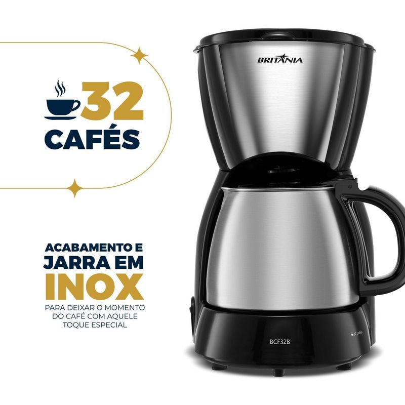 Cafeteira-Britania-32-Cafezinhos-12L-BCF32B-Jarra-em-Inox-