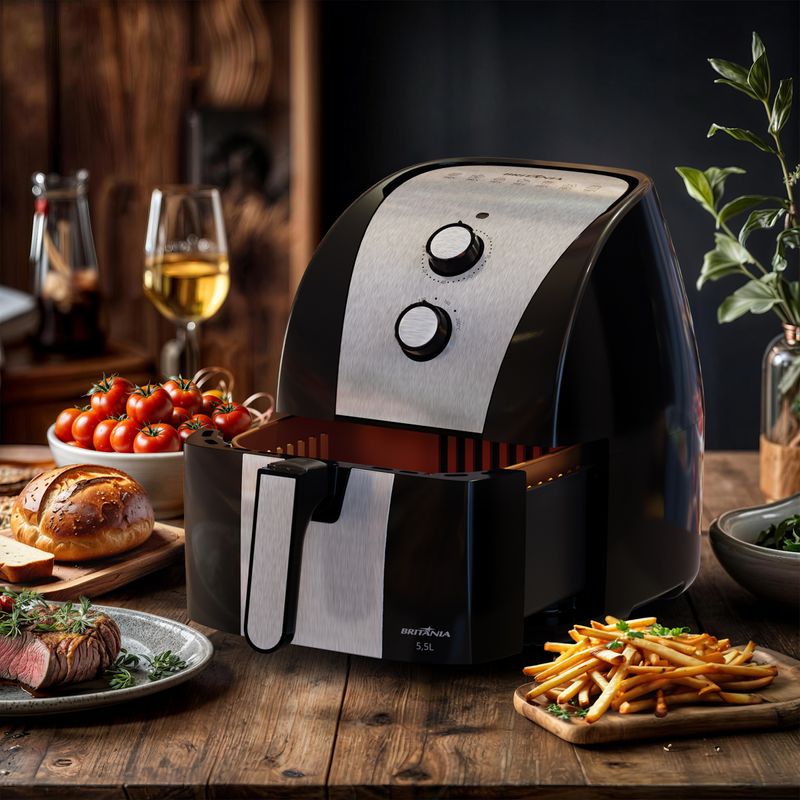 Air-Fryer-Britania-55L-Antiaderente-Gold-1500W-BFR51---Outlet