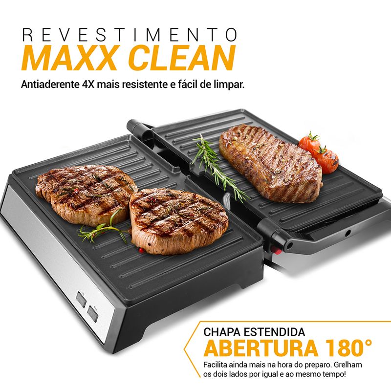 Grill-Philco-2-em-1-PGR32-Chapa-com-Abertura-180°---Outlet-