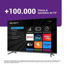 Smart TV 50” Philco LED Roku TV Dolby Áudio PTV50G3ERSGB