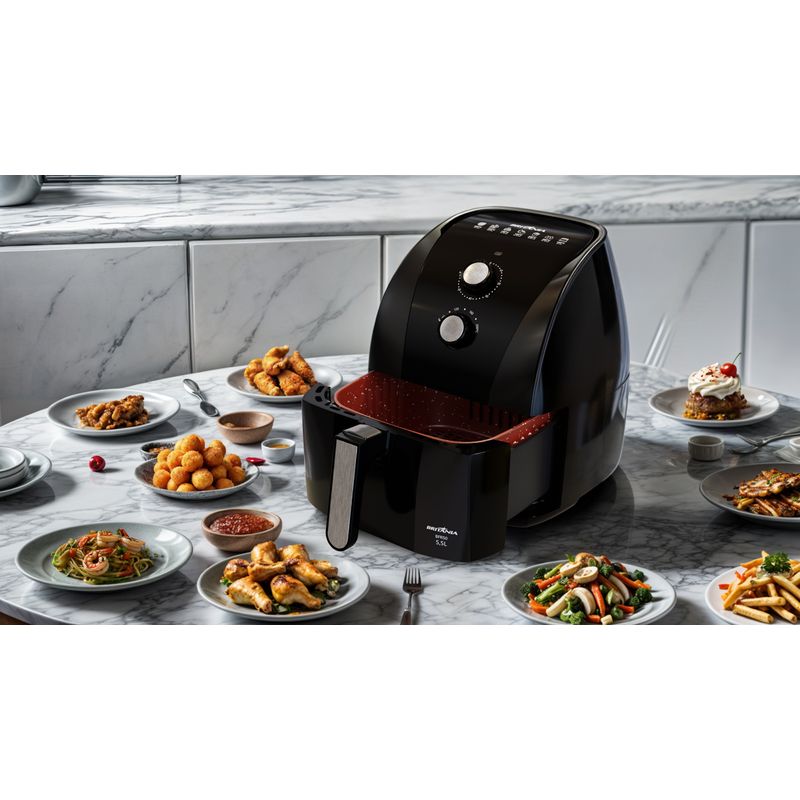 Air-Fryer-Britania-55L-Antiaderente-Redstone-1500W-BFR50---Outlet