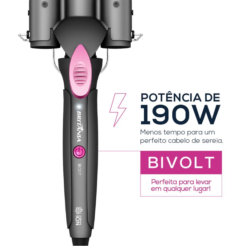 Modelador-Triondas-Britania-BECE17-Ion-Tourmaline-190W-Bivolt-