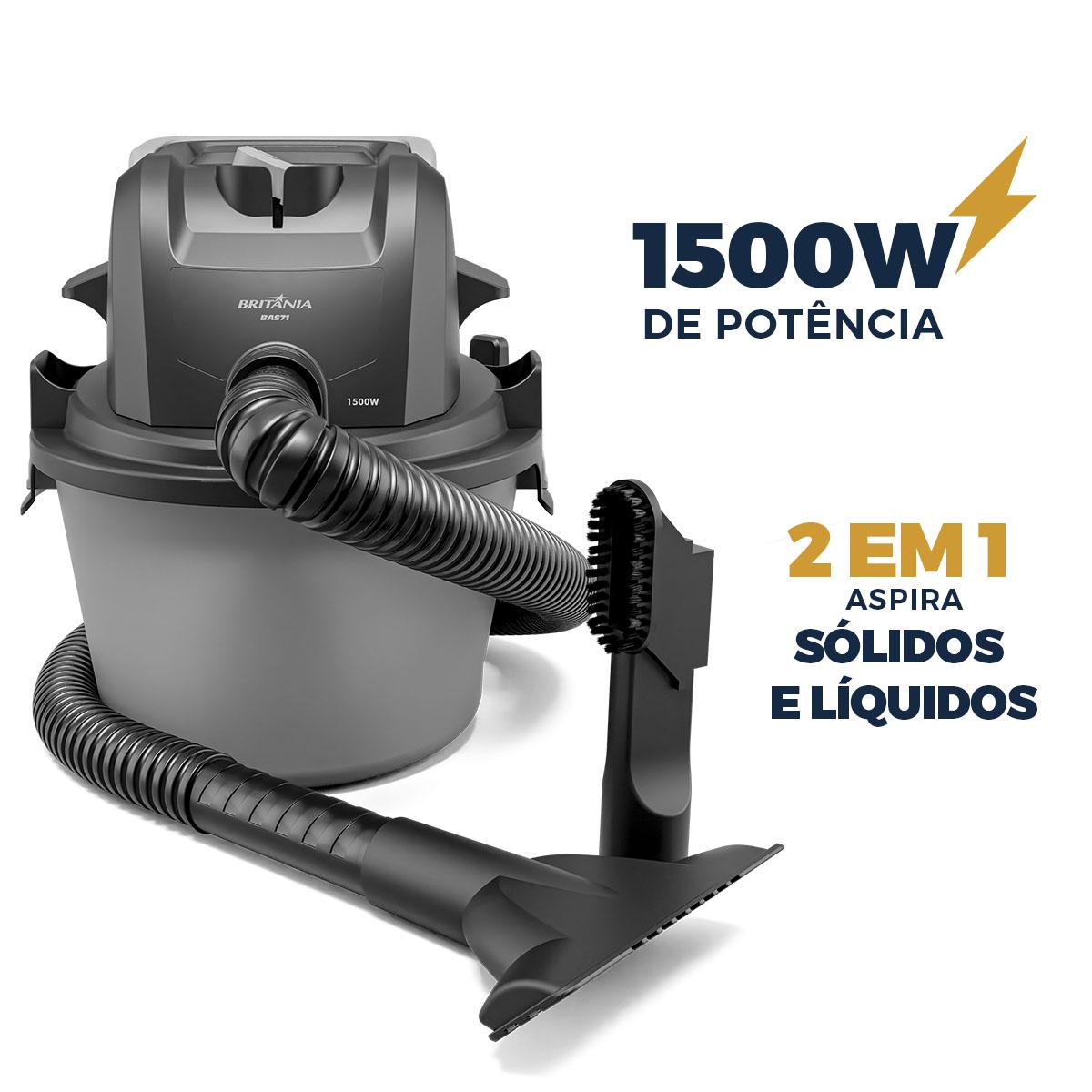 Aspirador de Pó e Água Britânia 6L 1500W BAS71 - Loja Oficial Britânia ...
