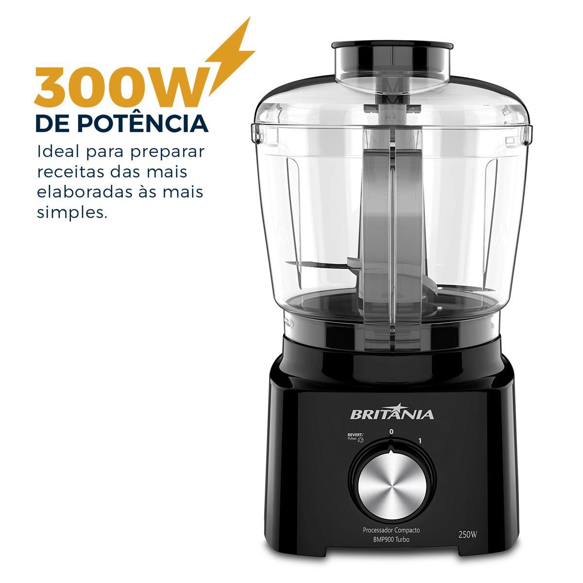 Processador Compacto Britânia 300W Turbo Preto BMP900P - Loja