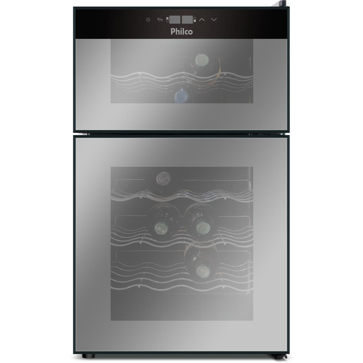 Adega Philco Inox - 24 Garrafas - Bivolt - Pad24dz