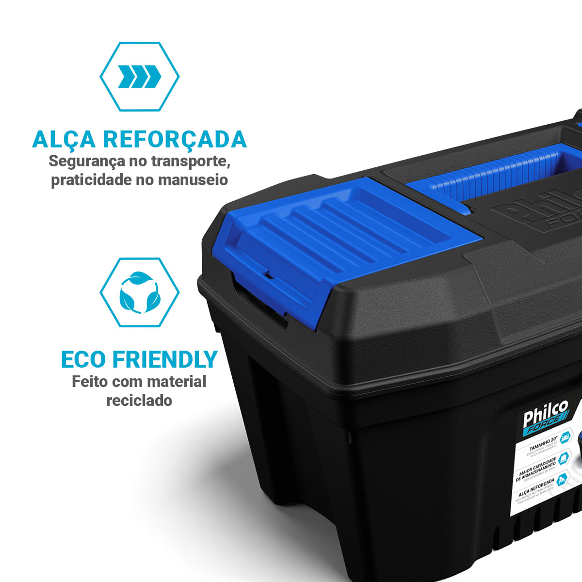 Caixa para Ferramentas Philco Force PFCP22 20” 30Kg - Loja Oficial