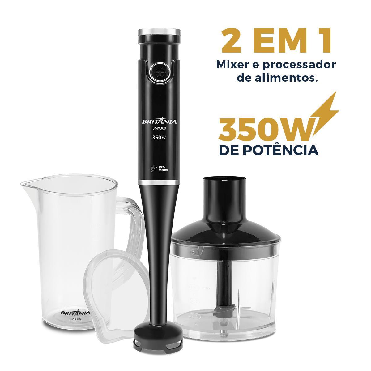 Mixer Britânia Lâminas Pro Maxx 2 em 1 350W BMX360 - Loja Oficial