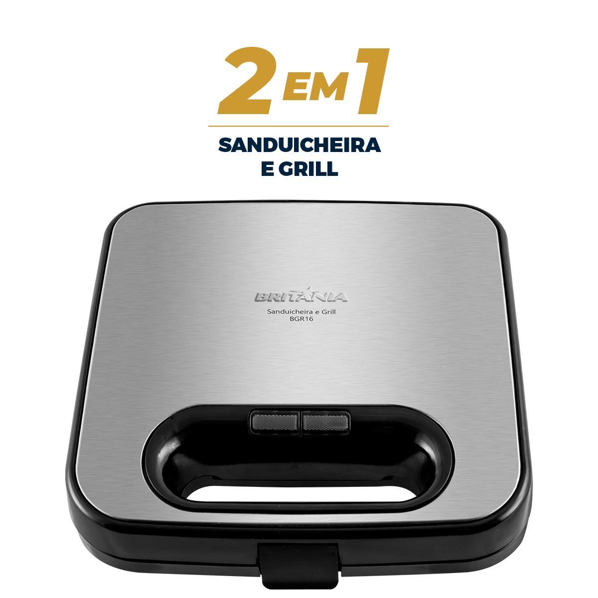 Sanduicheira e Grill Britânia BGR16 2 em 1 Redstone 750W - Loja Oficial ...