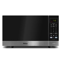 Micro-Ondas Philco 28L Preto Espelhado Flat PMO30F
