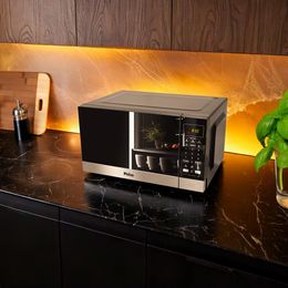 Micro-Ondas Philco 28L Preto Espelhado Flat PMO30F