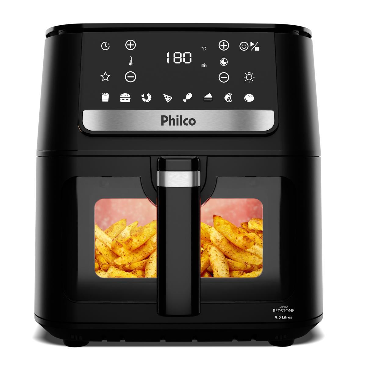 Air Fryer Philco 9,5L Visor Glass Redstone 1800W PAF95A - Loja