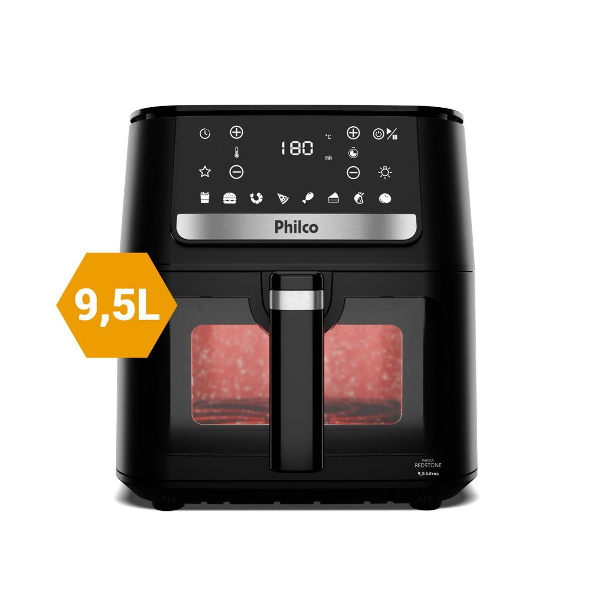 Air Fryer Philco 9,5L Visor Glass Redstone 1800W PAF95A - Loja Oficial ...