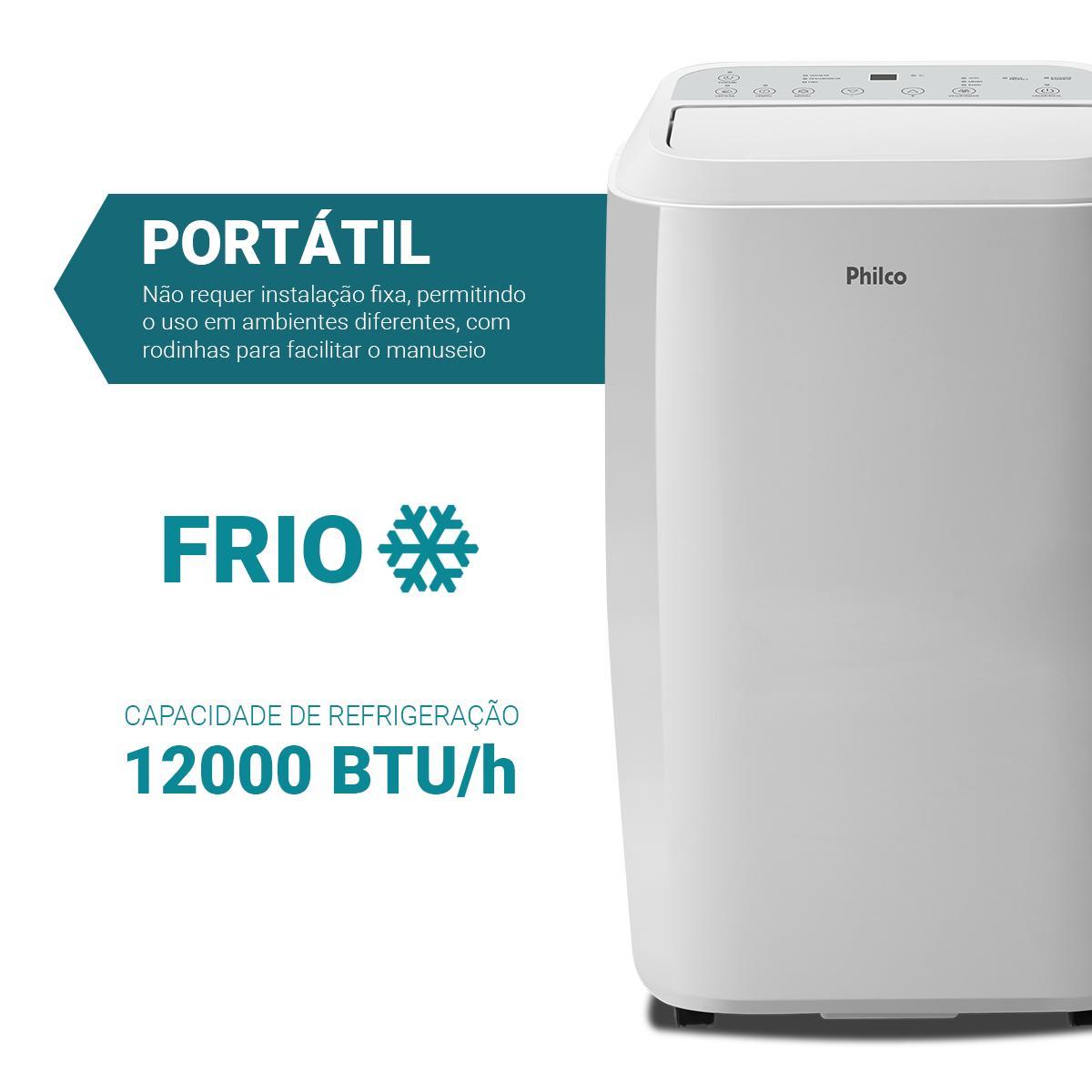 Ar-Condicionado Philco Portátil 12000BTUs Frio PAC12000F5