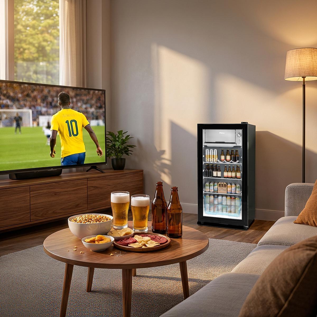 Frigobar Philco 85L Preto 7 Níveis de Temperatura PFG105PG - Loja