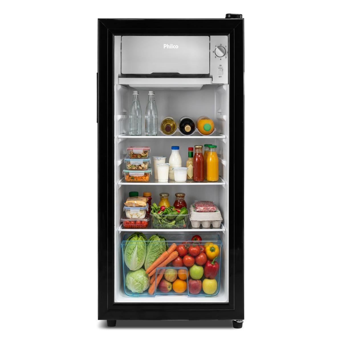 Frigobar Philco 85L Preto 7 Níveis de Temperatura PFG105PG - Loja