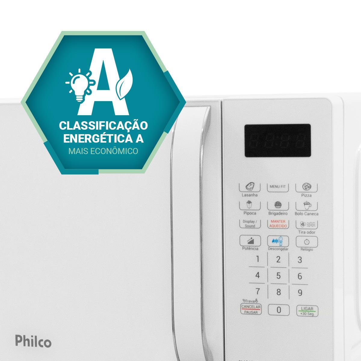 Micro-Ondas Philco 20L Branco Limpa Fácil PMO23B - Loja Oficial